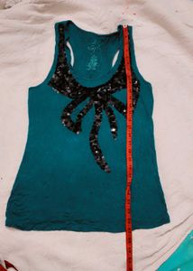 Very Cute And Beautiful Sequin Work Tank Top