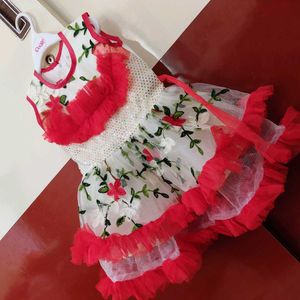 Girls Red Frock