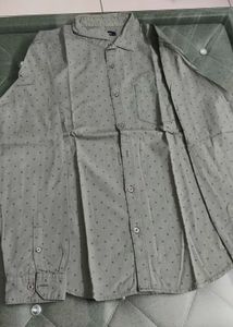 Men's Grey Printed Casual Shirt