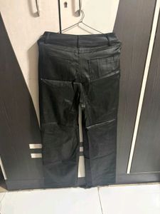Chic Black Faux Leather Pants