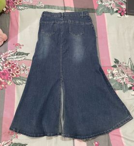 Long Denim Skirt