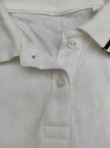 White Cropped Polo Shirt with Stripes