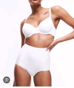 White Bra and High-Waisted Tummy Shaper