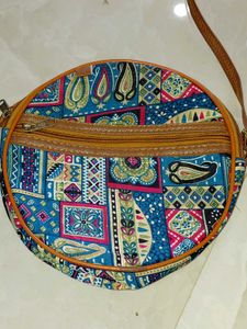 Vibrant Boho Print Sling Bag with Pouch