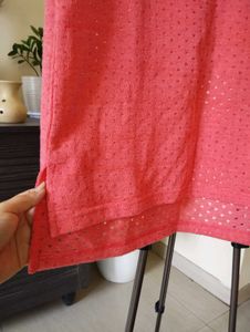 Globus Coral Pointelle Knit Top