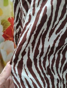 Zebra Print Button-Up Shirt