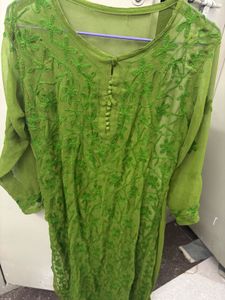 Elegant Green Embroidered Kurta