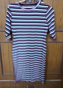 Striped Bodycon Midi Dress
