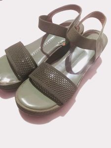 Stylish Olive Green Wedge Sandals