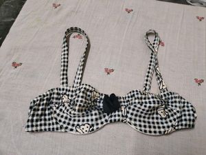 Cute Gingham Bra Top