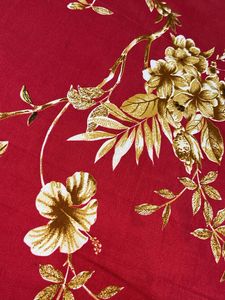 Vibrant Floral Red Bed set  with pillows cover