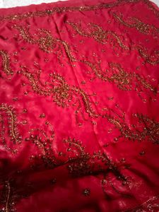 MAROON Designer SILK BLEND SAREE