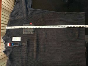Men's Black Half-Zip Pullover Sweater
