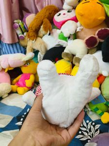Cute Moomin Plush Toy with Red Striped Collar