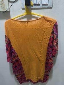 Vibrant Orange Ethnic looking top