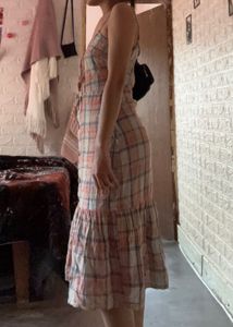 Cute Plaid Midi Dress