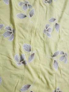 Yellow Printed Kurta with White Pants