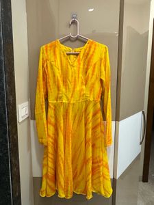 Yellow co-ord set kurti and dhoti