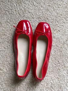 Colourful Red Patent Ballerina Flats