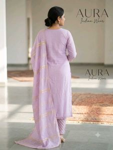 Beautiful silk Purple Kurta with dupatta