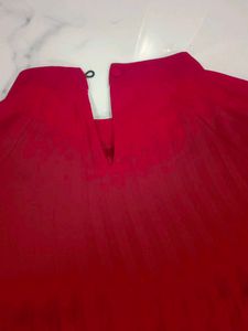 Vibrant Red Midi Dress