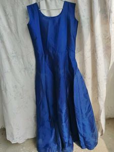 Royal Blue Embroidered Gown