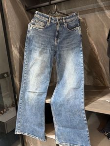 Blue Wide Leg Denim Jeans
