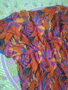 Vibrant Tropical Print Kaftan Top