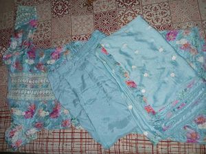 Blue Floral Kurta Set