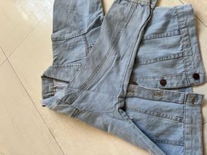 Light Wash Distressed Denim Jacket