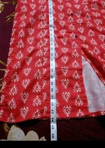 Stylish Tomato red Printed Kurta Set
