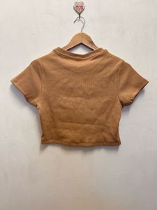 Trendy Brown Crop Top