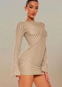 Sheer Knit Mini Dress