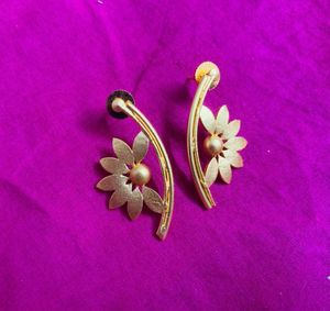 Floral Golden Earrings