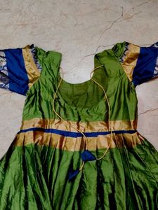 Beautiful Green Ethnic Gown HAND STICHED, NEW DRES