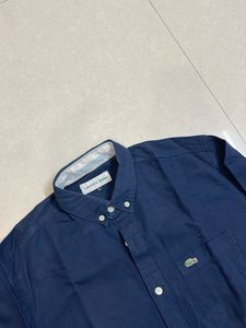 Lacoste Men's Navy Blue Button-Down Shirt