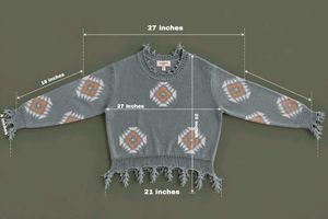 GREY DISTRESSED KNIT SWEATER