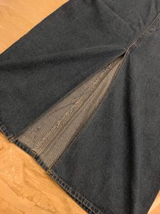 Denim Maxi Skirt | Back Slit