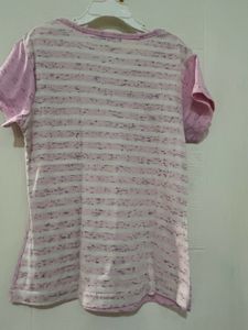 Pink N White Tshirt Size 32