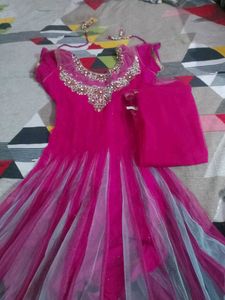 Beautiful Rani Color Suit Pant Duppta