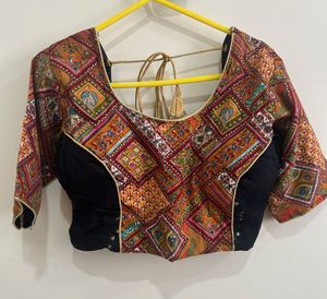 Vibrant Navratri Printed Padded Ethnic Blouse