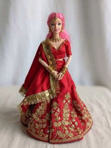 Red Embroidered Lehenga Choli Set