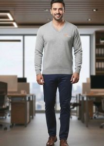 Men's V-Neck Knit Sweater