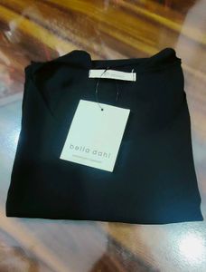 Chic Black Sleeveless Asymmetrical Tunic Top