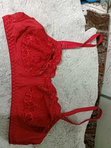Red Lace Bra - Floret Pop Up!