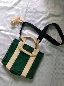 Green Canvas Tote Bag