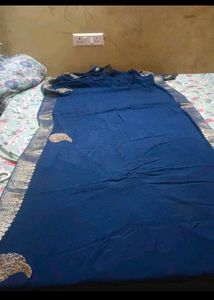 Elegant Royal Blue Saree