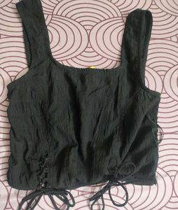 Black Tie Detail Tank Top