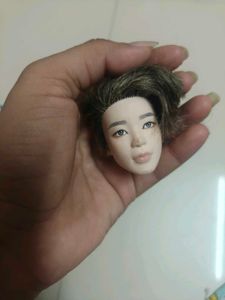 Doll Head with Brown Hair