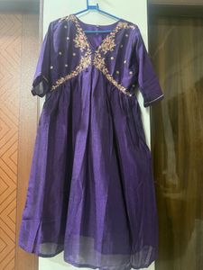 Vibrant Purple Embroidered Kurta Set